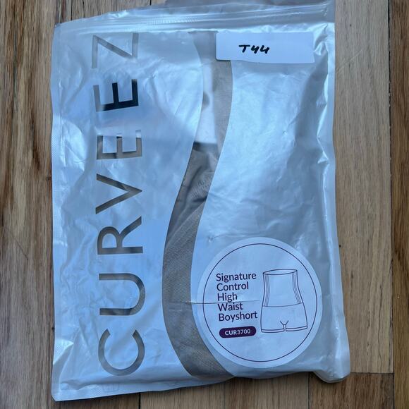 NEW Curveez Womens XL Signature Control High Waist Boy Short Shapewear Beige Tan - Picture 9 of 9